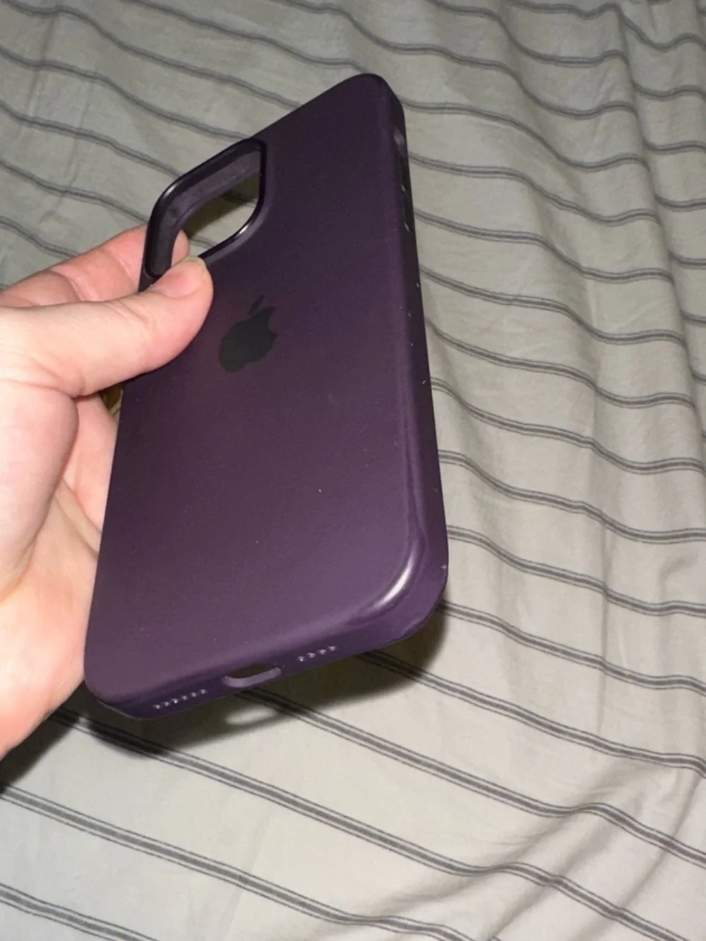 Apple Silicone iPhone Case - Deep Purple